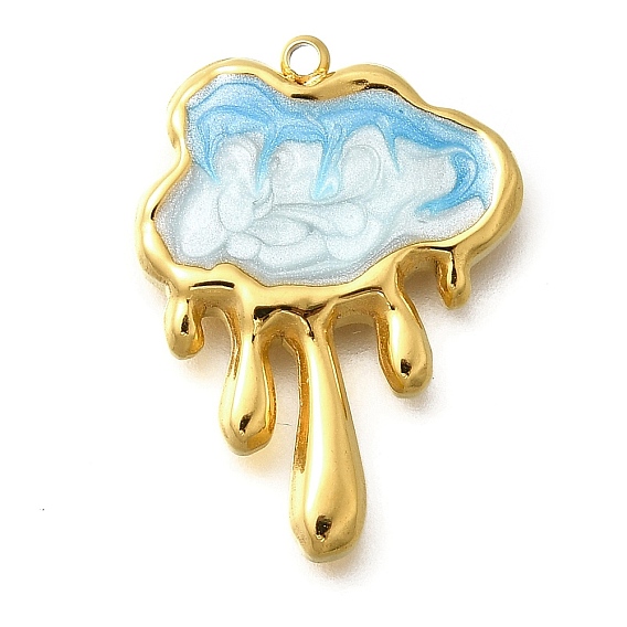 304 нержавеющей стальной эмали подвески, очарование медузы, реальный 18 k позолоченный