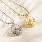 Mountain 304 Stainless Steel Pendant Necklace with Cuban Link Chains