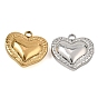 304 Stainless Steel Charms, Heart Charms