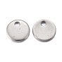 201 Stainless Steel Charms, Stamping Blank Tag, Laser Cut, Flat Round