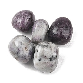 Натуральные бусины из лепидолита, обваленные камни, нет отверстий / незавершенного, самородки