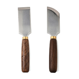 D2 стальной нож для резки кожи, с деревянной ручкой