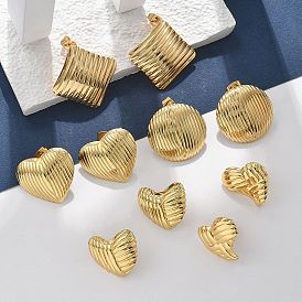 304 из нержавеющей стали серьги, ионное покрытие (ip), реальный 18 k позолоченный