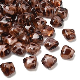 Непрозрачные акриловые бусины, имитирующие леопардовый принт, неправильный ромб, два тона