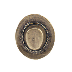 Fermoir coulissant pour cravate bolo en alliage, accessoires, avec bouton en fer, pour la fabrication de cravates bolo diy, sans nickel, chapeau