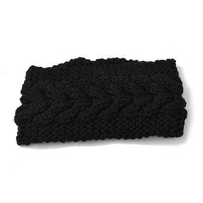 Polyacrylonitrile Fiber Yarn Warmer Headbands, Soft Stretch Thick Cable Knit Head Wrap for Women