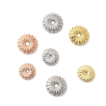 Цветочные латунные бусины, долговечный, стойки покрытие, без свинца и без кадмия