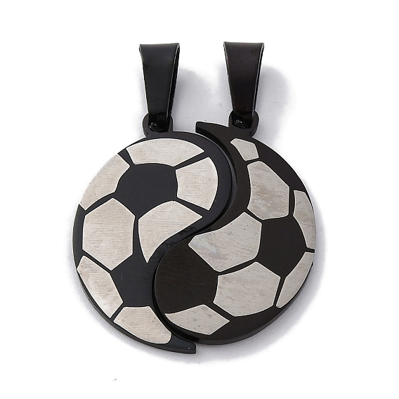 201 стали сплит подвески из нержавеющей, футбольное очарование, лазерная резка, анти-тускнение