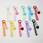 Summer Jelly Acrylic Heart AirPods Case with Chain for Bag Keychain