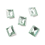 K9 Glass Rhinestone Cabochons, Pointed Back & Back Plated, Rectangle