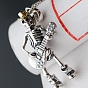 Alloy Pendant Necklaces, Skull with Guitar