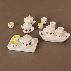 Resin Miniature Tableware Ornaments, Micro Landscape Home Dollhouse Accessories, Pretending Prop Decorations