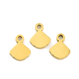 Ion Plating(IP) 304 Stainless Steel Charms, Laser Cut, Shell Shape Charm