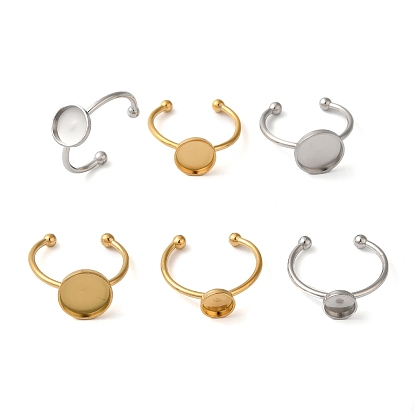 304 плоская круглая накладка из нержавеющей стали, компоненты открытого манжетного кольца, ионное покрытие (ip)