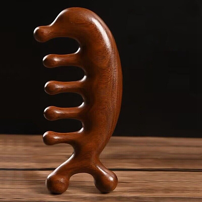 Деревянные массажные расчески, массаж головы