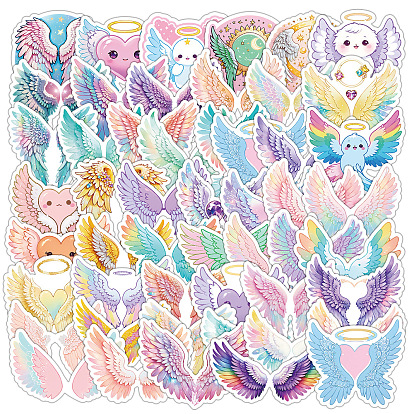 50шт ПВХ водонепроницаемые самоклеящиеся наклейки, для скрапбукинга, крылья