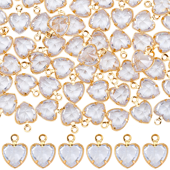 60подвески из латуни с микропаве из кубического циркония, реальный 18 k позолоченный