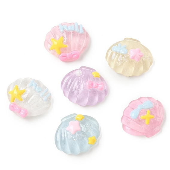 Кабошоны из смолы, формы раковины