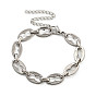 304 Stainless Steel Oval Link Chains Bracelets for Men & Women