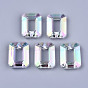 Transparent Acrylic Linkings Rings, Quick Link Connectors, For Curb Chains Making, AB Color, Rectangle