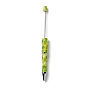 Clover Pattern Plastic Beadable Pens, Ball-Point Pen, for DIY Personalized Pen with Jewelry Bead