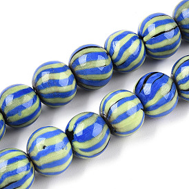 Непальские бусины лэмпворк ручной работы, круглые