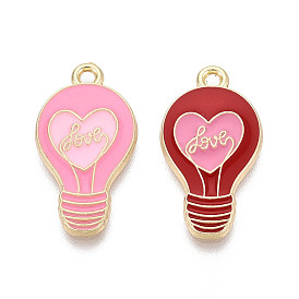 Подвески из эмали и сплава, подвески в виде лампочек, золотые, без кадмия, без никеля и без свинца