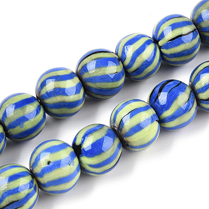 Непальские бусины лэмпворк ручной работы, круглые