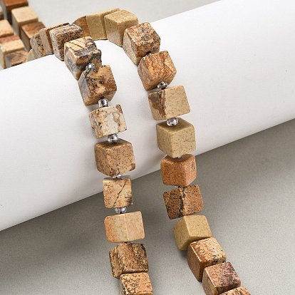 Естественного изображения яшмы бисер нитей, кубические, с бисером