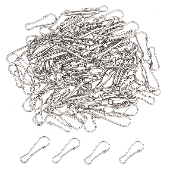 120Pcs 4 Style 201 Stainless Steel Keychain Clasps