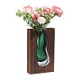 Ornements de vases en bois et en verre, décoration pour la maison, le bureau, l'hôtel et le porche, rectangle