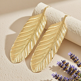 Серьги-подвески из сплава перьев
