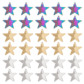 36 шт. 3 цветное ионное покрытие (ip) 304 подвески из нержавеющей стали, звезда очарование