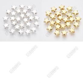 100Pcs 2 Colors CCB Plastic Beads, Star
