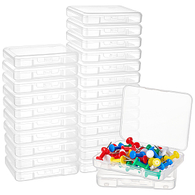 60прозрачные пластиковые контейнеры для шариков, прямоугольные