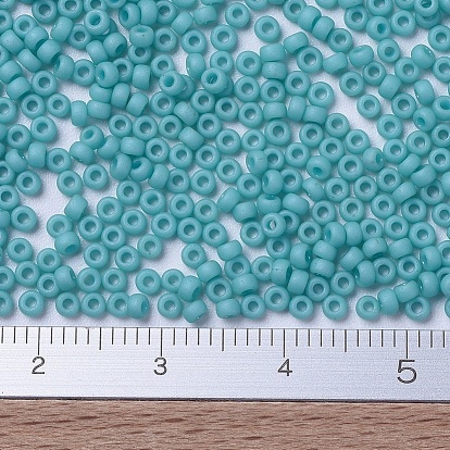 MIYUKI Round Rocailles Beads, Japanese Seed Beads, Matte Opaque Colours Lustered