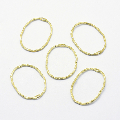 Brass Pendants, Lead Free & Cadmium Free & Nickel Free, Oval