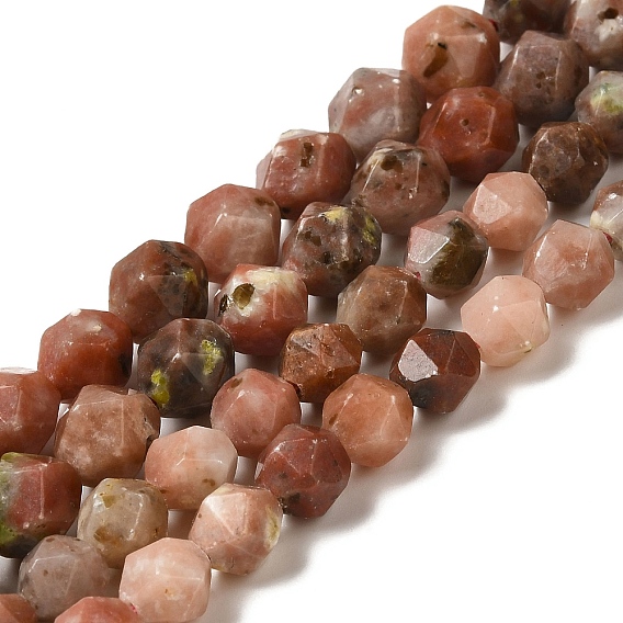 Натуральные нити из яшмы в цвету сливы, звезды вырезать круглые бусы, граненые