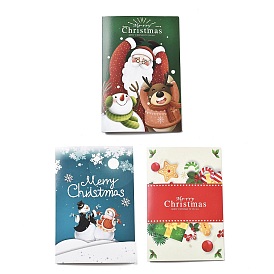 Paper Greeting Cards, Tent Card, Christmas Theme, Rectangle