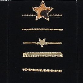 Star Alloy Faux Fur Watch Band Charms Set, Watch Band Decorative Ring Loops