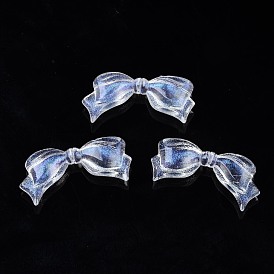 Transparent Acrylic Beads, Glitter Powder, Bowknot