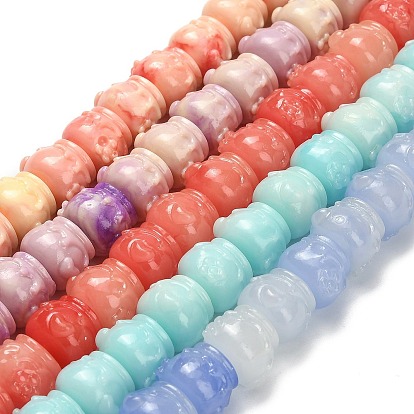 Резные бусины из синтетического коралла, форма банки