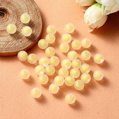 Прозрачные акриловые бусины, матовые, бусина в бусине, круглые