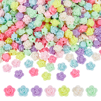 400 непрозрачные акриловые бусины, цветок