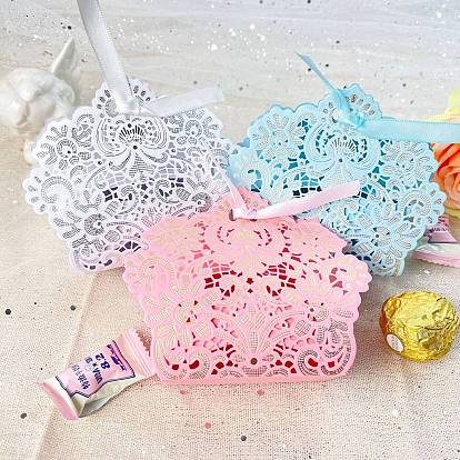 Boîtes d'emballage de cadeaux de bonbons en papier pour robe de mariée à couronne creuse de style européen, boîtes de rangement pliables pour mariage