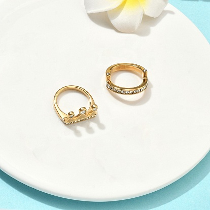 304 женские кольца из нержавеющей стали с микропаве из кубических цирконий