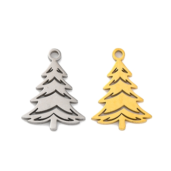 Рождественские 201 подвески из нержавеющей стали, лазерная резка, очарование рождественской елки