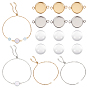 Набор для самостоятельного изготовления купольного браслета, в том числе 304 браслет-ползунок из нержавеющей стали и разъем-кабошон, Кабошоны из стекла