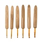6шт 6 стили железные крючки для вязания, с бамбуковыми ручками