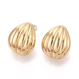 Латунь серьги, формы раковины, без никеля 